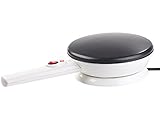 Rosenstein & Söhne Crepes Maker: Kabelloser Crêpes-Maker, Anti-Haft, Temperatur-Automatik, 20 cm, 800 W (Pfannkuchen Maker, Crepe Eisen, Waffeleisen)
