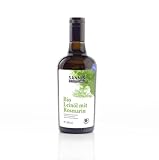 SANNIS Bio-Leinöl mit Rosmarin 500ml I Leinöl aus kontrolliert biologischem Anbau I kaltgepresst & ungefiltert I reich an Omega-3 I nussig milder Geschmack für italienische Gerichte, Fisch & Fleisch