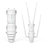 WAVLINK Outdoor WLAN Access Point, Dual Band Outdoor WLAN Verstärker(867Mbit/s 5Ghz, 300Mbit/s 2,4GHz) für Garten/Indoor, WLAN Router/Repeater/WLAN AP/EverythingMesh Agent Modus, wetterfestes Gehäuse