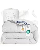 BedFabtasy Premium Daunendecke 135x200cm, Ganzjahresdecke Bettdecke 135x200 mit Premium Gänsedaunen und Federn, 100% Geräuschloser Bio-Baumwolle, Öko-TEX 100, DOWN Pass, RDS Zertifiziert