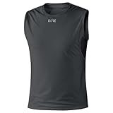 GOREWEAR M GORE® WINDSTOPPER® Base Layer Shirt Ärmellos, Black, XL