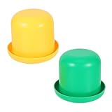 FRCOLOR 2 Stücke Würfelbecher Set Teilig mit Würfeln Kunststoff Robust Spielwürfelbecher für Familie Bar Party Geeignet Zufällige Farbe