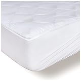 Matratzenschoner 90 x 200 Gesteppt - Matratzenauflage bis 40 cm Höhe mit Gummizug - Matratzenschoner 90 x 200 - Öko-Tex und atmungsaktiv - Nicht wasserdicht