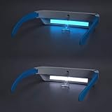 Lukirch Lichttherapie Brille Vollspektrum UV-Frei Blau Weiß (2 in 1) LED Lichttherapie Lampe, Natürliche Entlastung für guten Schlaf, glückliche Stimmung, Boost Energie und Jetlag