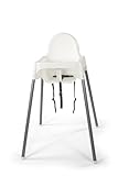 IKEA ANTILOP Kinderstuhl mit Sitzgurt; in weiß