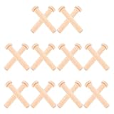 Gogogmee 20 Stück Teiliges Miniatur Holz Nägel aus Massivem Holz Kompakte T nagel Pins für Basteln und Holzarbeiten Stabile Kleine Holznägel für Präzise Dekoration und Handwerksprojekte