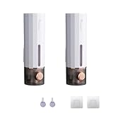 SRJQXH Duschgelspender für Dusche, 2 Stück 450 ml Seifenspender Wandmontage Vakuum-Push-Typ, Soap Dispenser mit Kleberücken, Multifunktional Seifenspender Dusche, Spülmittelspender Küche