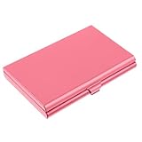 FIXOSHEE Elegantes Damen Kartenetui aus Aluminium mit Integriertem Schminkspiegel Kompakte Metall Visitenkartenbox für Business Cards Praktische Kreditkartenhalterin in Modischem für
