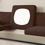 RUDDOG Superweicher Samt-Sofa-Sitzkissenbezug für Wohnzimmer, Dicker Plüsch-Sofabezug, Stretch-L-förmiger Ecksessel-Sofa-Schonbezug