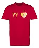 Comedy Shirts - Spanien Trikot - Wappen: Klein - Wunsch - Herren Trikot - Rot/Gelb Gr. XL