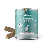 FELMO Zahnsticks mit angenehmen Minzgeruch für Hunde – 19 probiotische Zahnpflegesnacks mit spezieller Sternform, wenig Fett ohne Zucker und Ohne künstliche Farb- und Aromastoffe