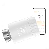 Smartes Heizkörperthermostat, WLAN-Heizkörperventil mit sechs Perioden programmierbarem Heizzeitplan mit Sprach-App-Steuerung