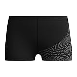 Speedo Jungen Aquashorts mit Logo für Lagenschwimmen | Stretchmaterial | Urlaub oder Training | Sportliches Design | Hochentwickeltes Material Schwimmbekleidung, Schwarz/USA Charcoal, 11-12