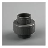 JingJiangBo 1 Stück PVC-Rohrverbinder, gerader Anschluss for Aquarienschläuche und Bewässerung – 20–110 mm Innendurchmesser, Blau/Weiß/Silber(Silver,50mm)