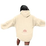 Generisch 2025 Sonnenuntergang Hoodie Strand Hoodie Strand Hoodies übergroße Hoodie Beachy Sweatshirt Beachy Hoodies Kokosnuss Mädchen Surf Hoodie Strand Sweatshirt Reitjacke Damen (Beige, S)
