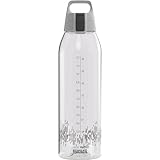 SIGG - Tritan Trinkflasche - Sportflasche Total Clear ONE MyPlanet Anthrazit - kohlensäurehaltige Getränke - Spülmaschinenfest, Auslaufsicher, Kratzfest - BPA-frei - Sport & Fitness - Grau - 1,5L