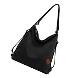 XAGMODSHN Damen Canvas Handtasche Crossbody Bag Casual Multifunktionale Umhängetasche Groß für Arbeit/Schule/Shopper, Wie beschrieben, Einheitsgröße