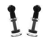 AROROMI Extra starke Saugkraft Nippel Sucker Twist Nippelsauger Set Brustwarzensauger Ø 2.5cm Klitoris Sauger Nippelsauger Brustwarzen Bondage Stimulation Sauger für Flache Nippel 1 Paar (2 Stück)