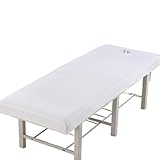 10 Stück Massagetisch-Bezüge, maschinenwaschbar, ölbeständig, leicht zu reinigen, Massagebett-Bezüge for Massagetische im Schönheitssalon(WHITE)