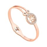 BESPORTBLE 1Stück Stylisches Offenes Armreif Armband Roségold für Frauen Kreatives Design für Besondere Anlässe Wie Partys Konzerte und Perfektes für Freunde und Familie