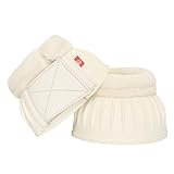 Imperial Riding Hufglocken IRH Bells aus Naturkautschuk, stoßdämpfend und scheuerfrei, mit weichem Rand, sicherem Klettverschluss, robuste Pferde-Hufglocken für Training, Koppel, Weiß, S