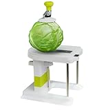 Gemüseschneider, ONCE FOR ALL Verstellbar Gemüsehobel Mandoline Vegetable Slicer Kartoffelschneider Zwiebelschneider aus Kunststoff Grau aus Edelstahl, Hand-Krauthobel mit doppel Klingen Kraut-Messer