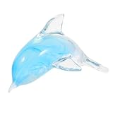 Ipetboom Glas delfinfigur Handgefertigt Kleine Tischdekoration in Einzigartige Glas Delfin skulptur für Wohn Bürodekoration Langlebige Glasfigur als Geschenk und Sammlerstück