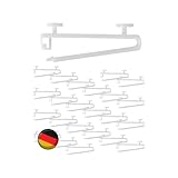 De-Plastik 24x Schlaufengleiter | 5 cm Schlaufen | Innenlauf Vorhangschiene | Perfekte Aufhängung für Gardinen und Vorhänge | Verschließbar | Ideal für Wohnzimmer, Schlafzimmer und Büro | Weiß