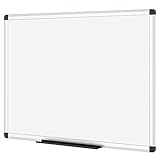 VIZ-PRO Magnetisches Whiteboard 120 x 90 cm Trocken abwischbare Tafel für Zuhause Küche Büro Wandtafeln