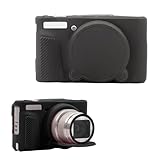 ARTGUTS Kameratasche für Canon SX730 SX740, Schutz vor Kratzern Staub Stößen Digitalkamera Hülle, Schlanke Silikon Hülle Schutzhülle, Passgenaues Cover Taschen für PowerShot SX740 HS (Schwarz)
