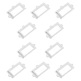 NUOBESTY 10 Stück Teiliges Silberne Etikettenhalter Rahmen für Medikamentenboxen Vintage Label Holder für Küchenschränke und Aufbewahrungsboxen Geeignet