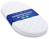 Stubenwagen Baby Matratzen Kinderwagen 40x80 cm - Matratze Beistellbett Babywiege Kindermatratze Oval Reisebett Nässeschutz Moseskorb Matraze 40 x 80 Kinderwagenmatratze Oeko-Tex