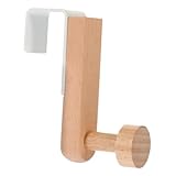 CHICAMPERA Türhaken aus Metall und Holz Kombiniert Nagelfrei Rostfrei Platzsparend für Badezimmer Schlafzimmertüren Einfacher Einhängehaken zur Organisierten Aufbewahrung von Mänteln