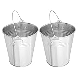 Homoyoyo 2 Stück Metall Grillfett Auffangbehälter Ölauffangeimer Kompakt für Outdoor Grill und Picknick