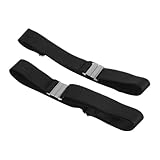 DEARMAMY 1 Satz Oberschenkelstrumpfbänder Wärmer Verstellbare Damen Arm Dehnbar Gürtel Hohe Strümpfe Heben Straps Taille Socken Mit Hohem Schlauch Riemen Besetzt Kette Polyester Black 2st