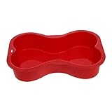 PartyKindom Knochen Silikonbackform für Hundekuchen Non Stick Silikonform Rot für Hundegeburtstage und Besondere Anlässe Hitzebeständig Mikrowellen und Gefriersicher