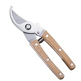 ZoRoll Gartenschere Blumenschere, Bypass Astschere für Zweige, Ergonomische Griffform, mit Hochwertige Stahl-Klingen, Rosenschere, Pflanzenschere für Blumen, Triebe und junges Holz, 195.2g（L）