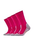 Camano Kinder Sportsocken Kinder verstärkte Sohle weich Baumwolle Anti Feuchtigkeit PRO TEX pro tex 4er Pack 27/30 fuchsia