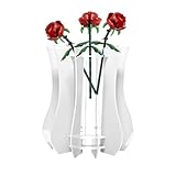 Dewireaey Puzzle Vasen Für Blumen,Blumenvasen aus Acryl - Kleine Tischdekoration, Blumenständer Für Tischmitte Bücherregal Hochzeit Zuhause Deko