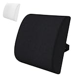 Thorder Stützkissen für den unteren Rücken mit langsamem Rückprall, ergonomisches Lendenkissen aus Memory-Schaum, ideal für Büro und Auto, ergonomisch entworfen, um Rücken zu stützen und zu schützen