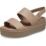 Crocs Herren Brooklyn Low Wedge Sandalen, Latte/Mushroom, 38/39 EU