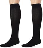 Nur Der Bambus Kniestrumpf Socke besonders weich & atmungsaktiv mit hohem Komfortbund Herren, schwarz, 43-46