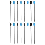 ZUNOXAZ 40 Metall-Kugelschreiberminen – 7,1 cm (2,8 Zoll) lange, austauschbare Tintenpatronen für Kugelschreiber mit Druckmechanik – mittlere Spitze (1 mm), schwarze und blaue Tinte – für ein