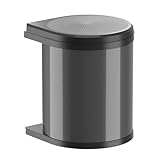 Hailo Abfallsammler 3515071 | Mono Schwenkeimer 15 Liter | Einbau ab 40 cm Unterschrank mit Drehtür | Schwenkautomatik rechts oder links