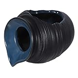 Veemoon Keramik Wasserfall Brunnen Topf Zirkulierender Outdoor Gartenbrunnen Tischbrunnen für Kleine Teiche und Innenbereich Dekorativer Fließender Wasserfall mit Hochleistungszirkulation