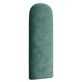 Muralo Polsterpaneel ovales WANDPOLSTER Wandkissen Bettkopfteil Wandpaneel Schlafzimmer Wohnzimmer Bett Lendekissen Modern Luxus Gepolstert Polster Paneel (Meerfarbe, 30 cm x 60 cm)