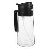 TEHAUX Glas Ölsprühgerät Lebensmittelecht für Küche und Grill Präziser Ölspender ohne Auslaufen Geeignet für Heißluftfritteuse und Salat Klare Sprayflasche mit Papierbox Verpackung