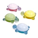 Schildkrötenförmige Seife natürliches ätherisches Öl 4PCS Little handgefertigte Kinderduft mit süßem Design feuchtigkeitsspendend duftend für sanfte Hautpflege aromatische Heimat 4 Stück