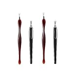Nagelhautgabel, 4 Stück Nagelhautentferner, Cuticle Trimmer, Cuticle Pusher, Nagelhautschieber Cutter, für Finger und Zehennagelpflege