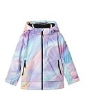 NAME IT Unisex Kinder Nknslope10 Ski Jacket AOP Fo, Milky Blue, Numeric_158